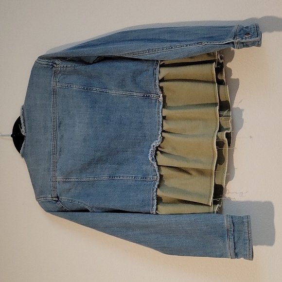Pilcro and The Letterpress Denim Peplum Jacket size S - Picture 6 of 6